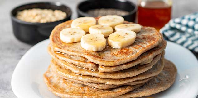 Panqueca de banana e aveia